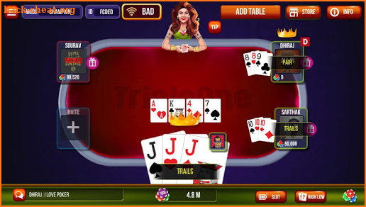Triple One: Poker & Teen Patti screenshot