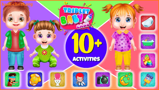 Triplet Chic Baby Care Games screenshot