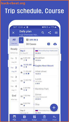 TRIPnotes -Trip planner, sched screenshot
