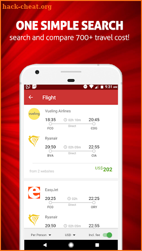 Trippa - The Scanner for Flights & Hotels Online screenshot