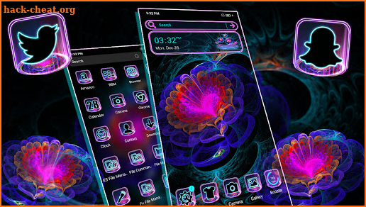 Trippy Art Neon Launcher Theme screenshot