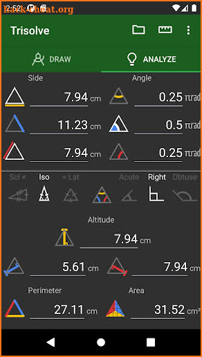 Trisolve: Triangle Calculator screenshot