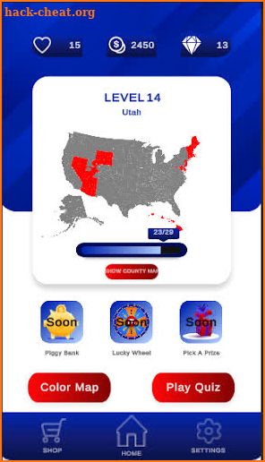 Trivia Challenge: Color US Map screenshot