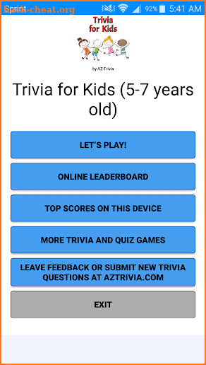 Trivia for Kids (Age 5-7) screenshot