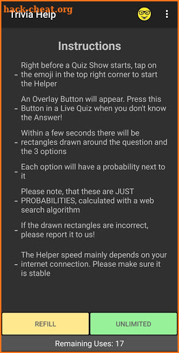 Trivia Helper (HQ and more!) screenshot