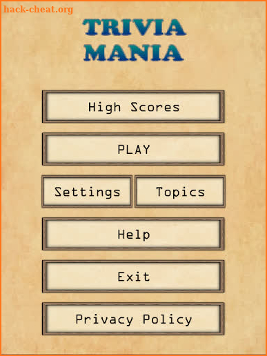 Trivia Mania screenshot