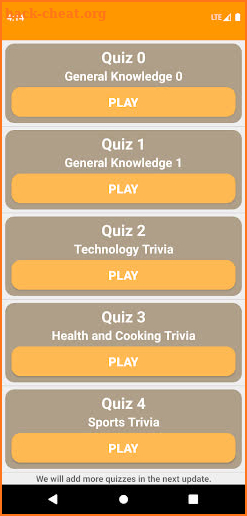 Trivia Questions screenshot