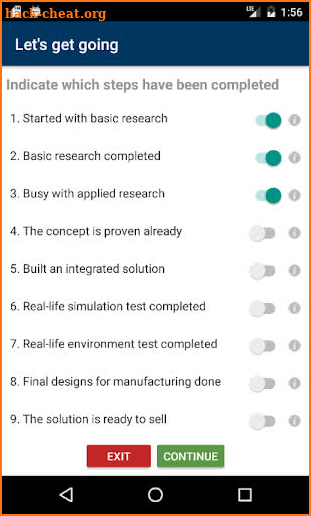 TRL (Technical Readiness Level) Assessment Oracle screenshot