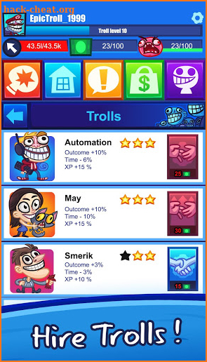 Troll Face Clicker Quest screenshot