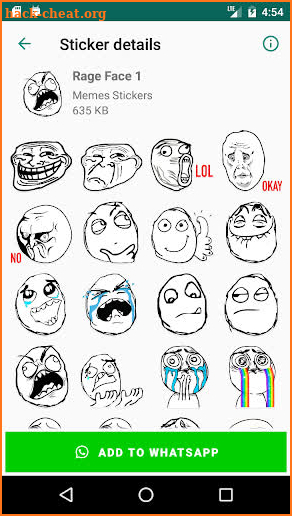 Troll Face Memes Stickers pack for WhatsApp screenshot