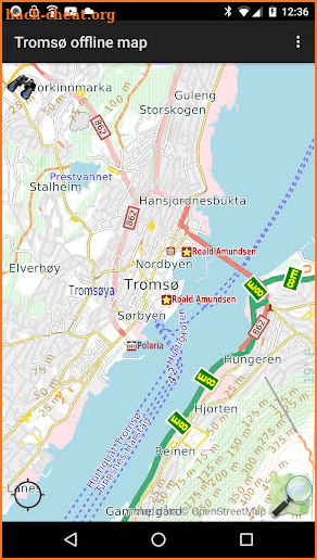 Tromsø offline map screenshot