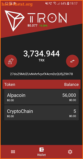 Tron Wallet screenshot