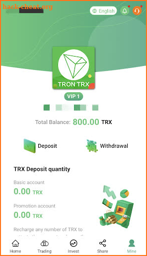 TronTRX Crypto Cloud Mining screenshot
