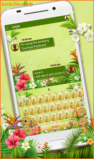 Tropical Flower Keyboard Theme screenshot