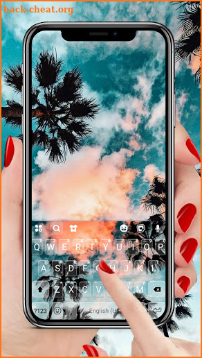 Tropical Sky Keyboard Background screenshot