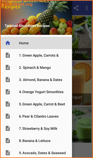 Tropical Smoothies Recipes screenshot