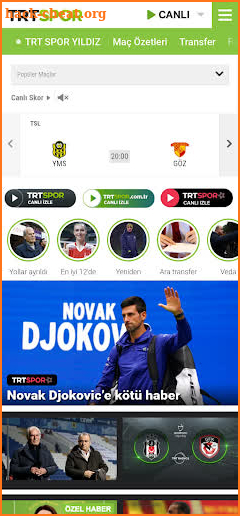 TRT Spor screenshot