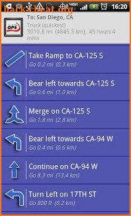 Truck GPS Route Navigation screenshot