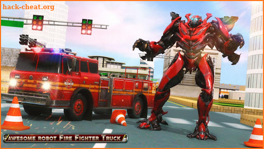 Truck Robot Fire Fighter Real War Simulator 🚒 screenshot