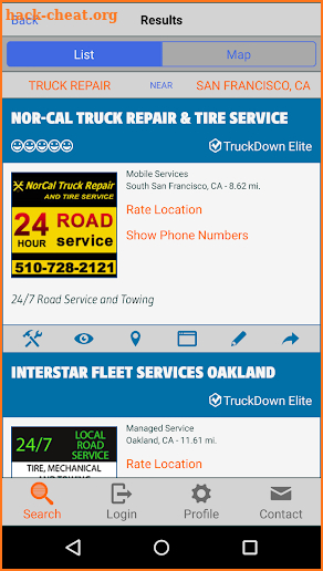 TruckDown Search screenshot