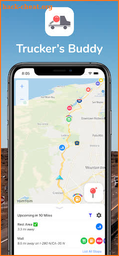 Trucker’s Buddy: Stops & Map screenshot