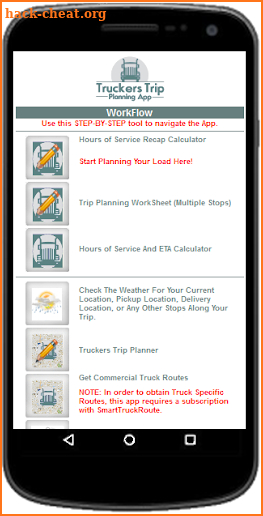 Truckers Trip Planning App (Solo Company Drivers ) screenshot
