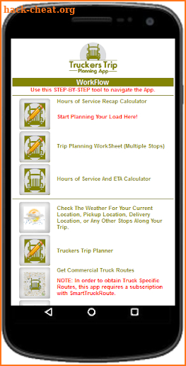 Truckers Trip Planning App (Team Company Drivers) screenshot