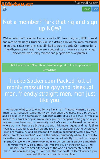 TruckerSucker gay dating truck drivers & truckers screenshot
