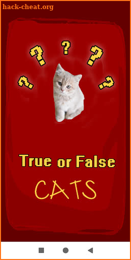 True False Trivia Cats quiz screenshot