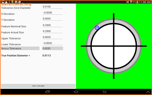 True Position Calculator screenshot