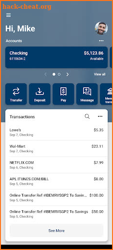 TrueCore FCU Banking App screenshot