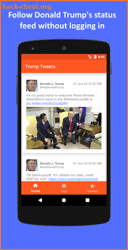 Trump Tweets screenshot
