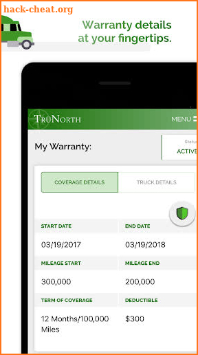 TrüNorth™ Warranty Programs screenshot