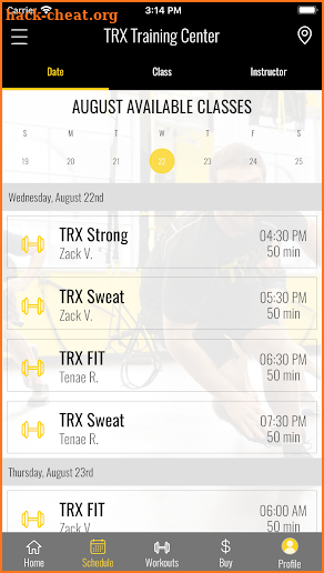 TRX Training Center screenshot