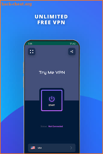 Tryme Free VPN - Private Fast & Secure VPN Proxy screenshot