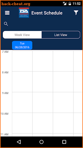 TSA Mobile Schedule screenshot