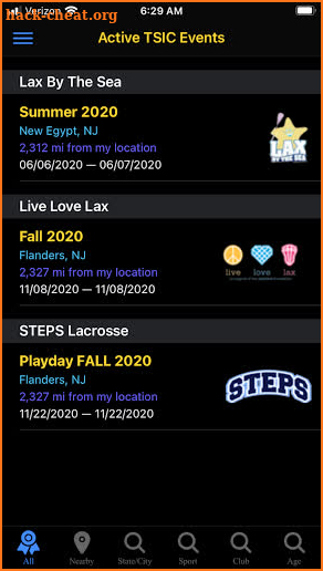TSIC-EVENTS screenshot