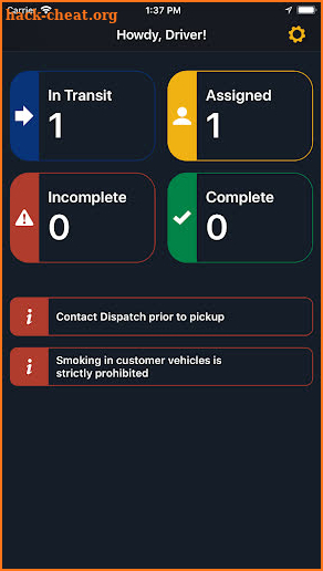 TSOA Driver App screenshot