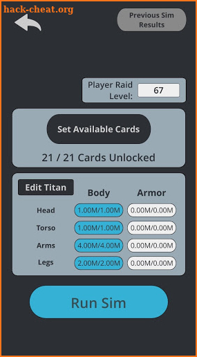 TT2 Raid Optimizer screenshot