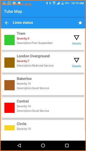 Tube Map - London Underground live status screenshot