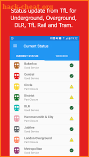Tube Mate Free - TfL Route Planner & Status Update screenshot