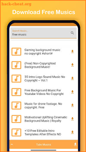 Tube music downloader app screenshot
