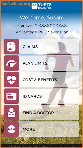 Tufts Health Plan screenshot