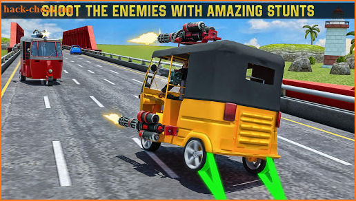 Tuk Tuk Racing Simulator: Rickshaw Shooting Game screenshot