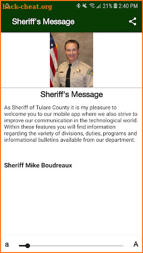 Tulare County Sheriff's Office screenshot