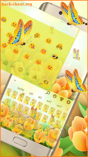 Tulip Butterfly Keyboard Theme screenshot