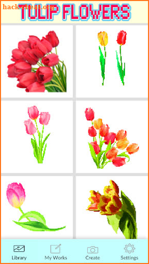 Tulip Flower Coloring Pages - Color By Number screenshot