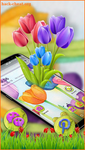 Tulip Flower Painting Launcher Theme screenshot