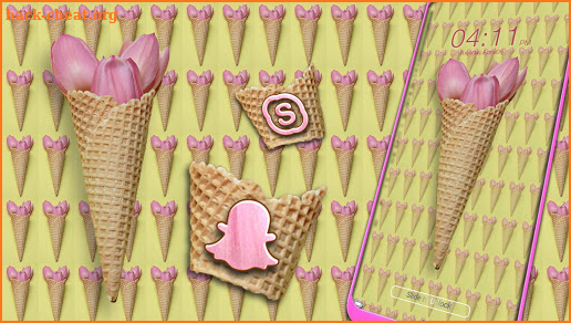 Tulip Ice Cream Launcher Theme screenshot