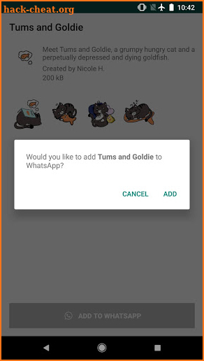 Tums and Goldie Stickers for WhatsApp screenshot